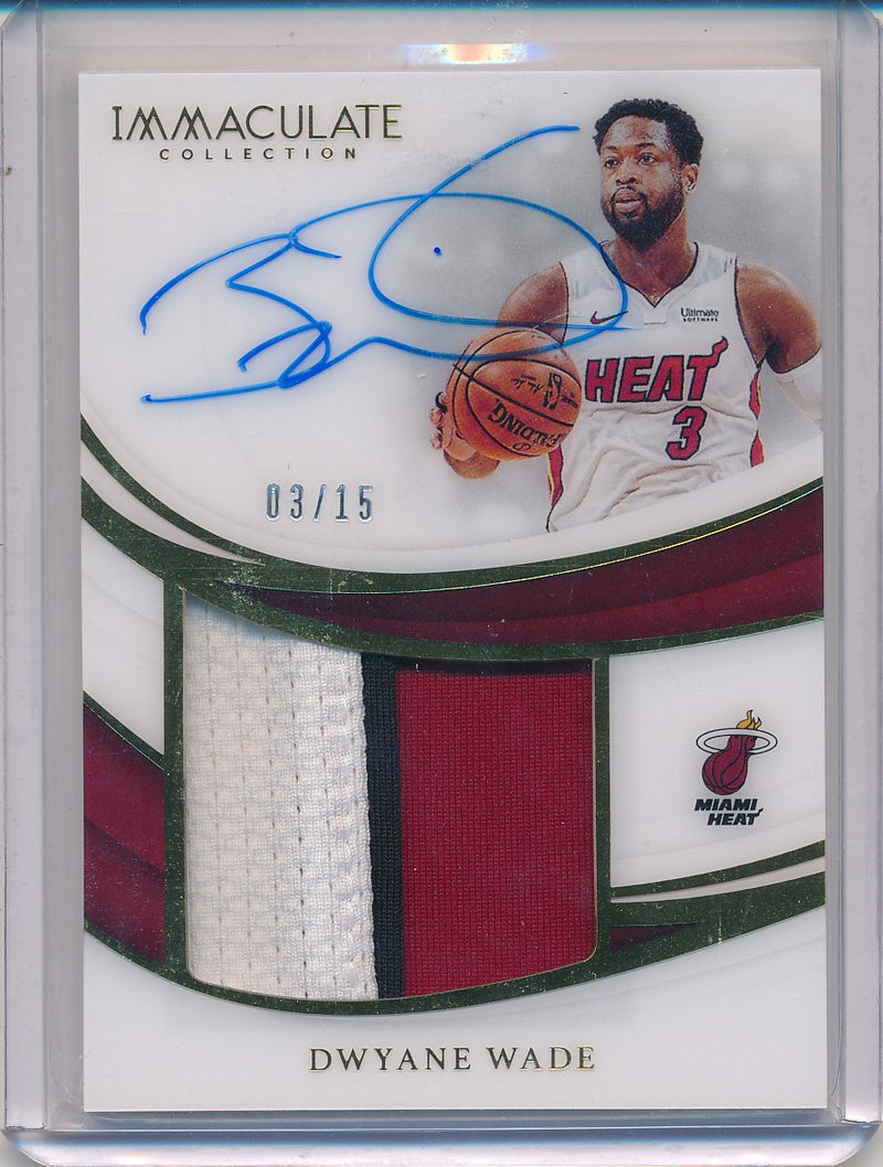 Panini 2018-2019 Immaculate Collection Basketball #PP-DWD Dwyane Wade 3/15