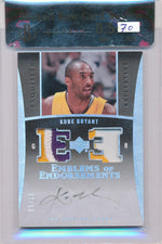 Upper Deck 2004-2005 Exquisite Collection Emblems Of Endorsement #KB Kobe Bryant 5/10 / Auto Grade 7