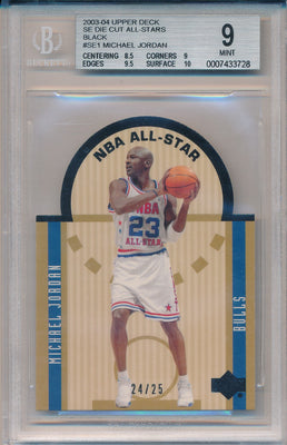 Upper Deck 2003-2004 SE Die Cuts NBA All Stars Black #SE1 Michael Jordan 24/25 / BGS Grade 9