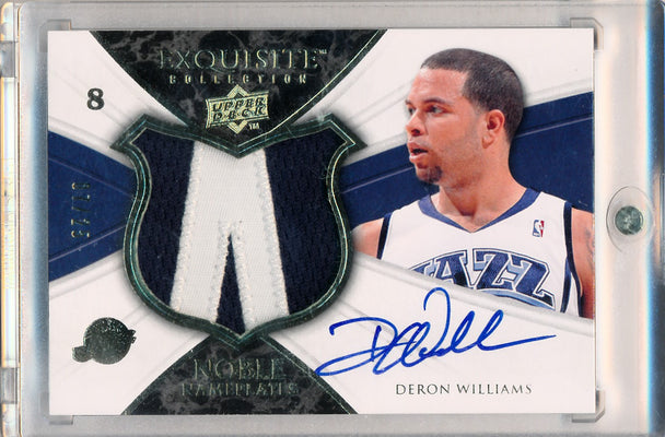 Upper Deck 2008-2009 Exquisite Collection Noble Nameplates #NAWI Deron Williams 7/25