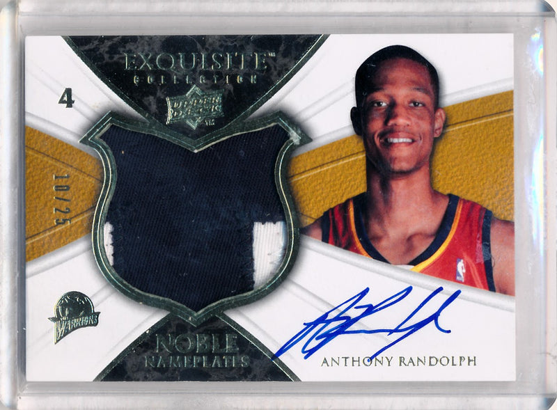 Upper Deck 2008-2009 Exquisite Collection Noble Nameplates #NAAR Anthony Randolph 10/25