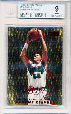 SkyBox 1998-99 Premium Star Rubies #88 Bryant Reeves 40/50 / BGS Grade 9