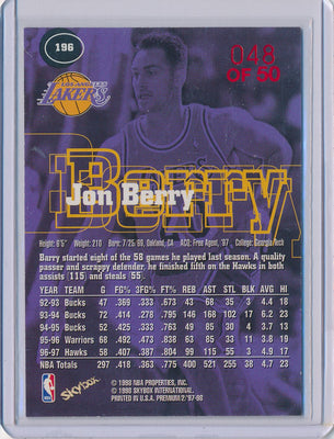 SkyBox 1997-1998 Premium Star Rubies #196 Jon Berry 48/50