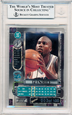 Skybox 1997-1998 Metal Universe Championship Precious Metal Gems Green #35 Glen Rice 3/100 / BGS Grade 8.5