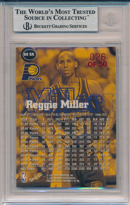 SkyBox 1997-1998 Premium Star Rubies #60SR Reggie Miller 26/50 / BGS Grade 8.5