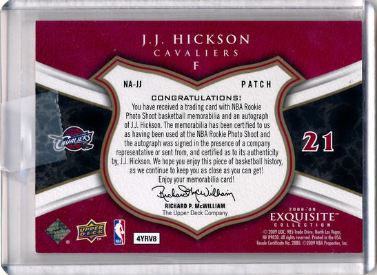 Upper Deck 2008-2009 Exquisite Collection Noble Nameplates #NAJJ J.J. Hickson 15/25