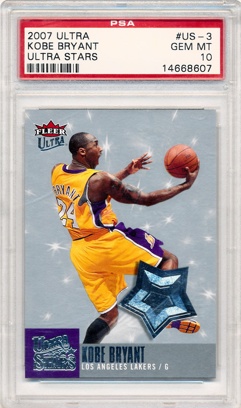 Fleer 2007 Ultra Ultra Stars #US-3 Kobe Bryant / PSA Grade 10 – Mr. B's  Collection