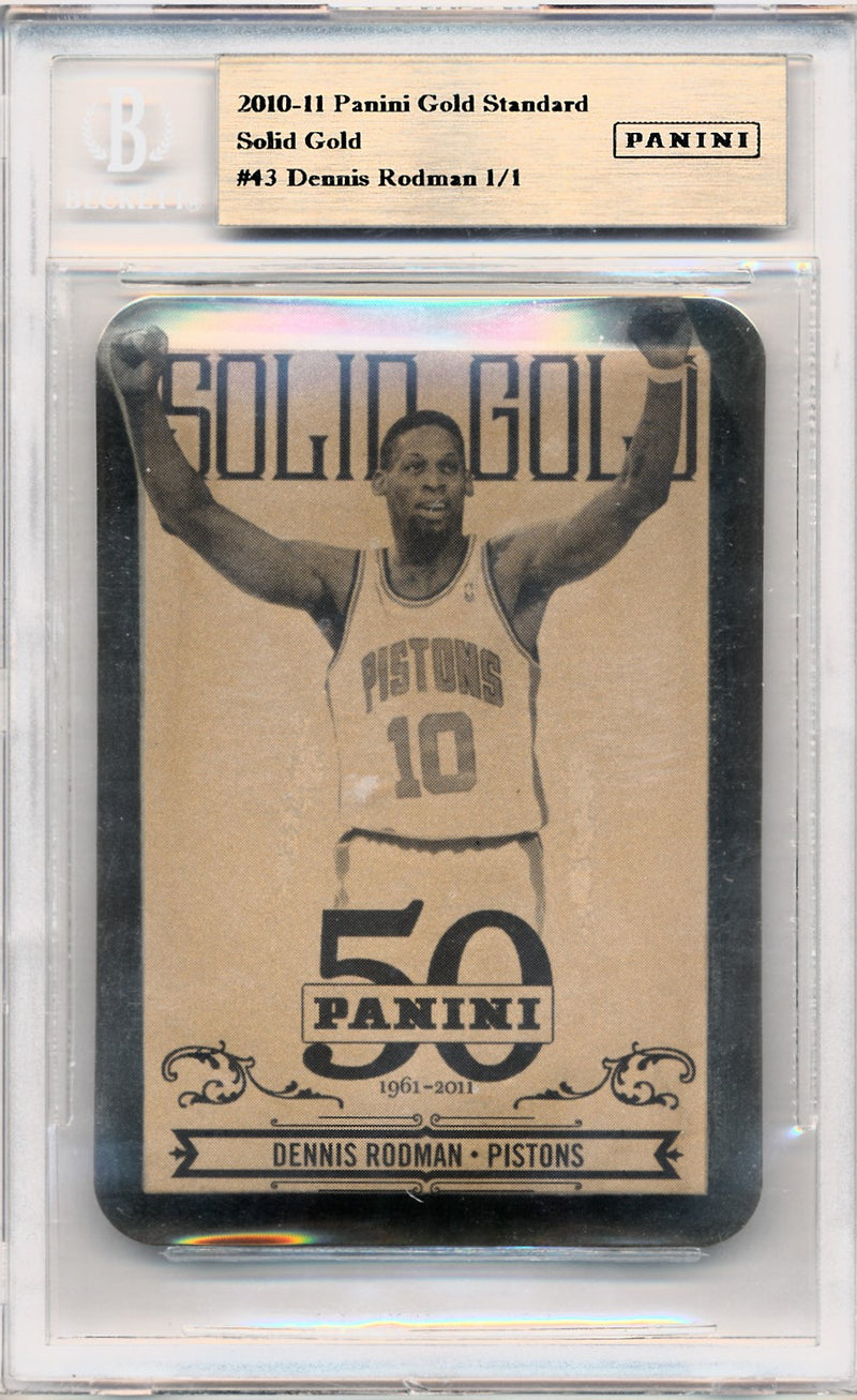 Panini 2010-2011 Gold Standard Solid Gold #43 Dennis Rodman 1/1