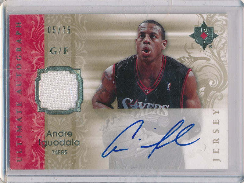 Upper Deck 2006-07 Ultimate Collection  Ultimate Jersey Autographs #AU-AI Andre Iguodala  05/75