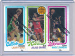 Topps 1996-1997 Finest Reprint Refractor #34/174/139 Larry Bird/ Julius Erving/ Magic Johnson