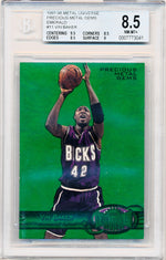 Skybox 1997-1998 Metal Universe Championship Precious Metal Gems Green #11 Vin Baker 8/100 / BGS Grade 8.5