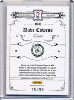 Panini 2009-2010 National Treasures Notable Nicknames  #NN-DC Dave Cowens 75/99