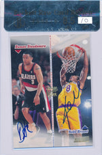 Topps 1997-1998 Stadium Club Co-Signers #CO9 Damon Stoudamire / Kobe Bryant  / BGS Grade 8.5 / Auto Grade 10