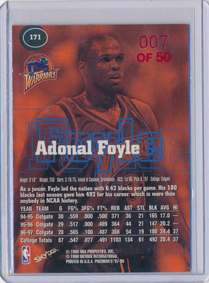 SkyBox 1997-1998 Premium Star Rubies #171 Adonal Foyle 7/50