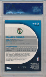 Topps 2005-06 Finest X-Fractor #160 Rajon Rondo 104/249 / PSA Grade 10