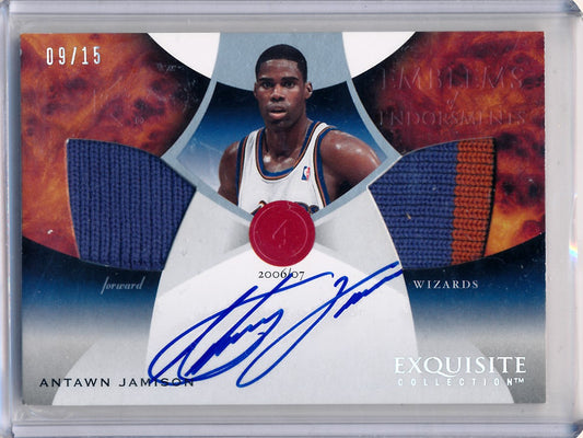 Upper Deck 2006-2007 Exquisite Collection Emblems Of Endorsement #EMAJ Antawn Jamison 9/15