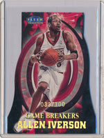 Fleer 1999-2000 Tradition Game Breakers #8/15GB Allen Iverson 33/100