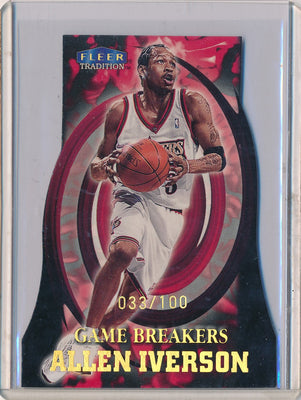 Fleer 1999-2000 Tradition Game Breakers #8/15GB Allen Iverson 33/100