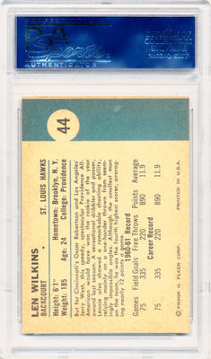 Fleer 1961 St. Louis Hawks  #44 Len Wilkens  / PSA Grade 8