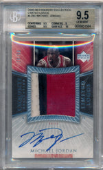 Upper Deck 2005-2006 Exquisite Collection Limited Logos #LL-MJ Michael Jordan 28/50 / BGS Grade 9.5 / Auto Grade 10