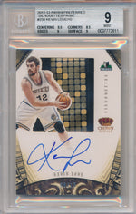 Panini 2012-13 Panini Prefered Silhouettes Prime #238 Kevin Love 8/10 / BGS Grade 9 / Auto Grade 10