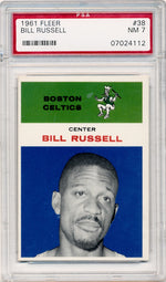 Fleer 1961 Boston Celtics  #38 Bill Russell  / PSA Grade 7