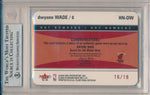 Fleer 2003-2004 Flair Final Edition Hot Numbes Jerseys #HN-DW Dwyane Wade 16/18 / BGS Grade 9