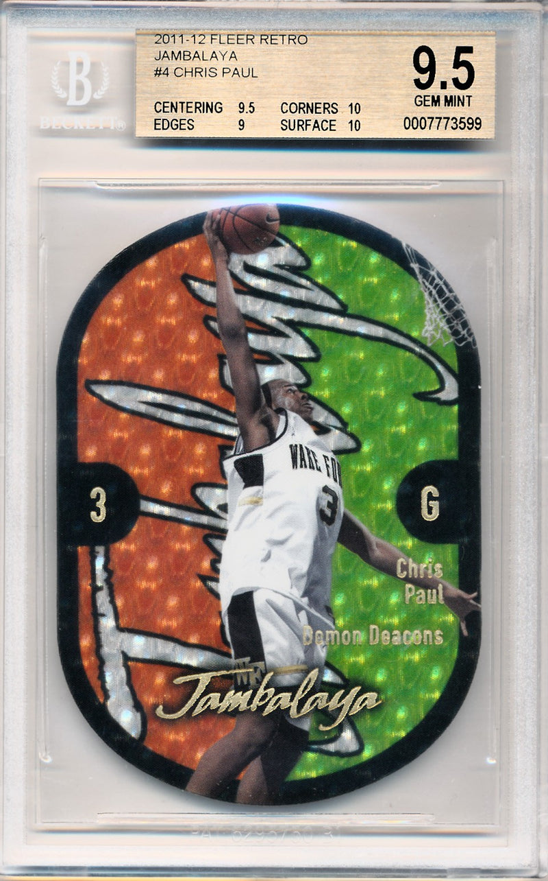 Upper Deck 2011-12 Fleer Retro Jambalaya #4/21JB Chris Paul  / BGS Grade 9.5