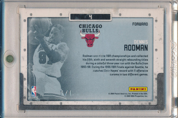 Panini 2009-2010 Limited Platinum Glass Cleaners #4 Dennis Rodman 1/1