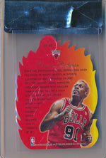 Fleer 1996-1997 Flair Showcase Hot Shots #7 Dennis Rodman  / BGS Grade 9