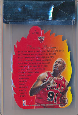 Fleer 1996-1997 Flair Showcase Hot Shots #7 Dennis Rodman  / BGS Grade 9