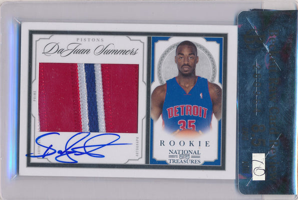 Panini 2009-2010 National Treasures Century Silver #230 Dajuan Summers 53/99 / Auto Grade 10