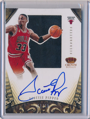 Panini 2012-2013 Crown Royale Silhouettes #271 Scottie Pippen 11/15