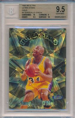 Fleer 1997-1998 Ultra Ultra Stars #4/20US Shaquille O'neal   / BGS Grade 9.5