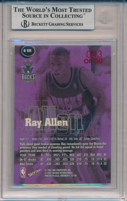 SkyBox 1997-1998 Premium Star Rubies #6SR Ray Allen 43/50 / BGS Grade 8.5