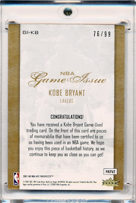 Hot Prospects 2007-2008 Game Issue  #GIKB Kobe Bryant 76/99