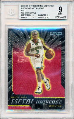 Skybox 2008-2009 Metal Universe Precious Metal Gems Red #22 Chris Paul 35/50 / BGS Grade 9