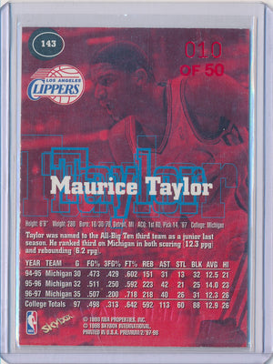 SkyBox 1997-1998 Premium Star Rubies #143 Maurice Taylor 10/50