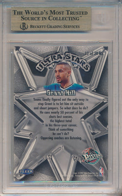 Fleer 1997-1998 Ultra Ultra Stars #12/20US Grant Hill  / BGS Grade 9.5