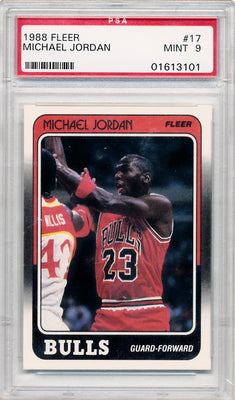 Fleer 1988   #17 Michael Jordan 17/132 / PSA Grade 9