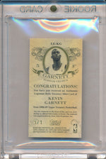 Topps 2008-2009 Treasury LogoMan Relic #LE-KG Kevin Garnett 1/1