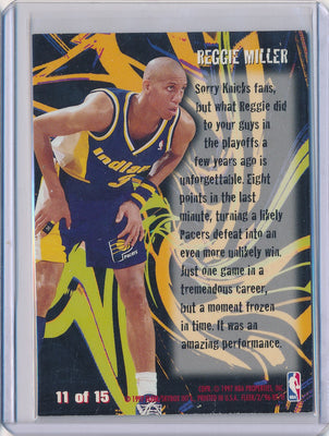 Fleer 1996-1997 Basketball Thrill Seekers #11/15 Reggie Miller