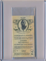 Topps 2008-2009 Treasury Logoman Relic MiniCard #LE-AIG Andre Iguodala 1/1