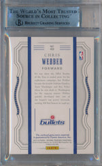 Panini 2015-2016 National Treasures LogoMan #40 Chris Webber 1/1 / BGS Grade 8.5