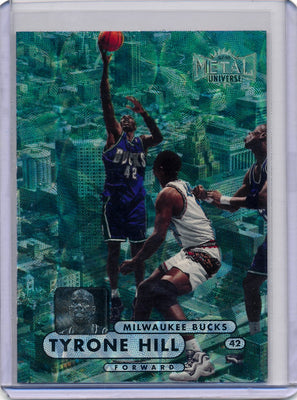 Skybox 1997-1998 Metal Universe Championship Precious Metal Gems #32 Tyrone Hill 25/50