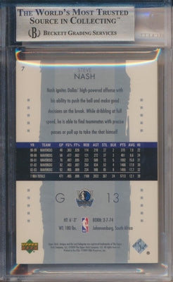 Upper Deck 2003-2004 Exquisite Collection Base #7 Steve Nash 127/225 / BGS Grade 9