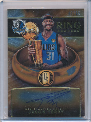 Panini 2015-2016 Gold Standard Ring Bearers Autographs #RB-JET Jason Terry 07/25