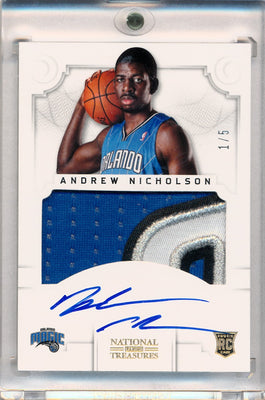 Panini 2012-2013 National Treasures  Gold #169 Andrew Nicholson 1/5