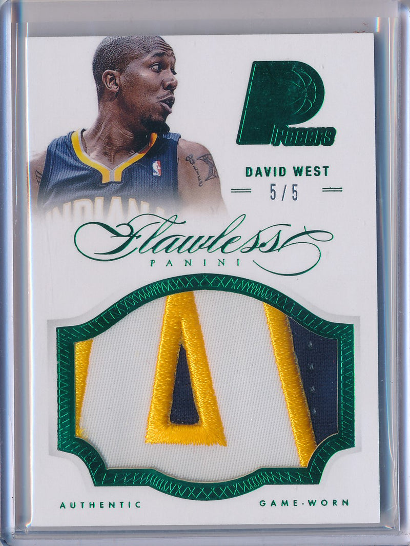 Panini 2012-2013 Flawless Emerald Jumbo Patches #5 David West 5/5