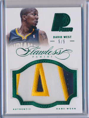 Panini 2012-2013 Flawless Emerald Jumbo Patches #5 David West 5/5